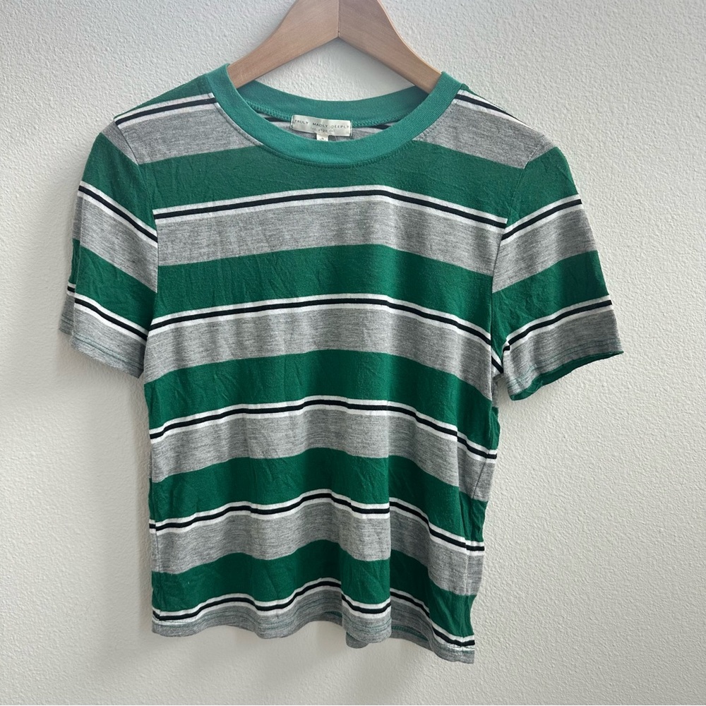Truly Madly Deeply Green and Gray Tee